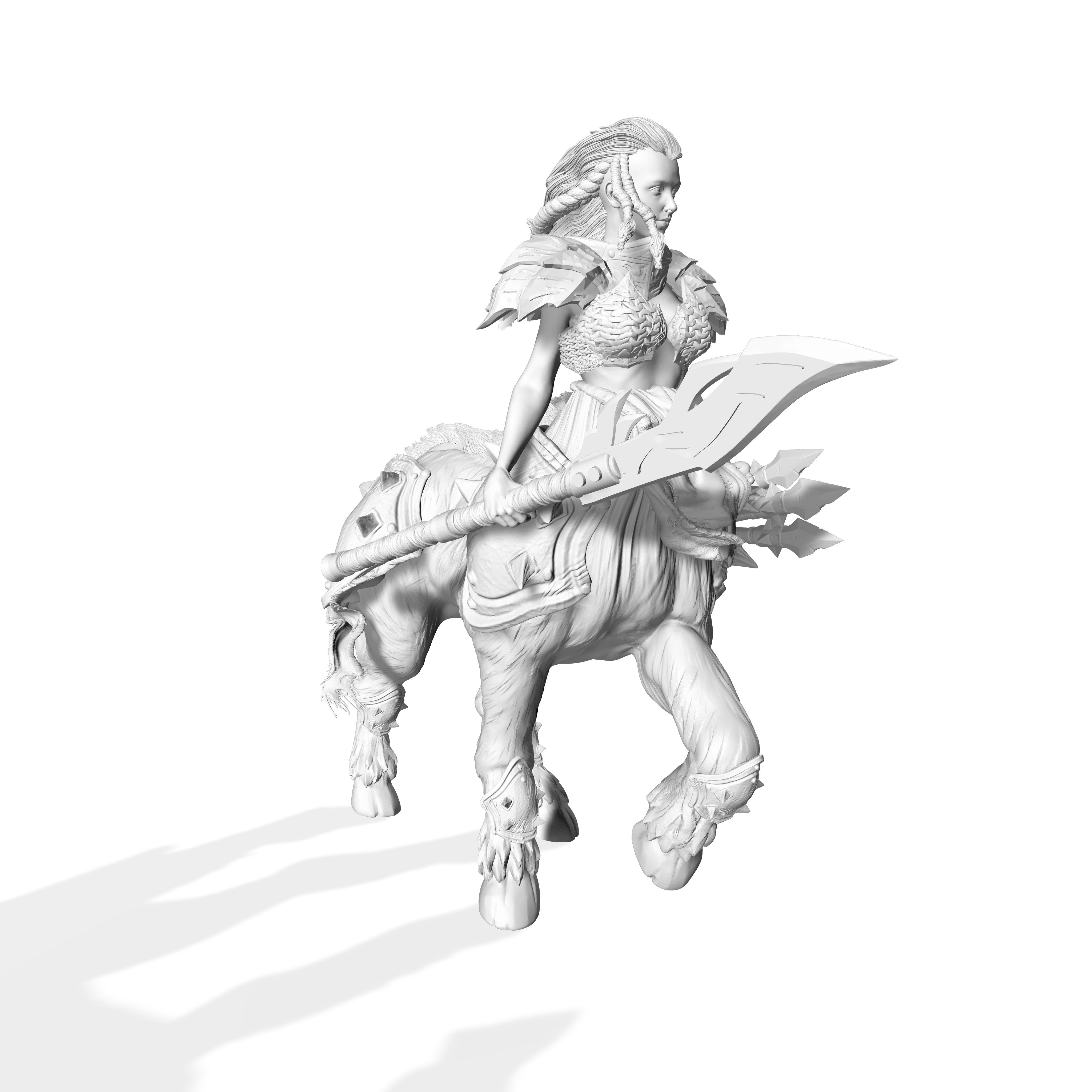 Resin Model Figure Kit Centaur Female Horse Woman Warrior Bow Fantasy Creature 